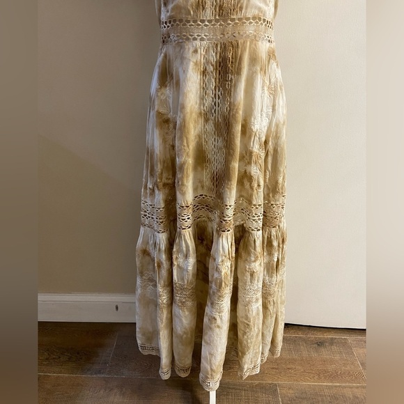 KSP India Pvt Ltd Tie Dye Crochet Eyelet Maxi‎ Dress Small - Picture 4 of 11